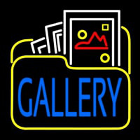 Gallery Icon With Blue Gallery Leuchtreklame