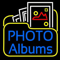 Gallery Icon With Blue Photo Album Leuchtreklame
