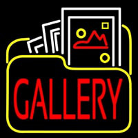 Gallery Icon With Red Gallery Leuchtreklame