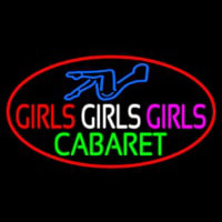 Girls Girls Girls The Cabaret Girl Logo Leuchtreklame