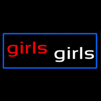 Girls Girls Strip Club With Blue Border Leuchtreklame