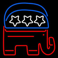 Gop Elephant Republican Party Leuchtreklame