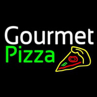Gourmet Pizza With Pizza Leuchtreklame