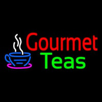 Gourmet Teas With Cup Logo Leuchtreklame