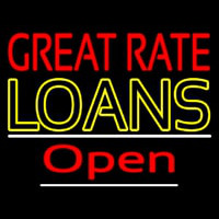 Great Rate Loans Open Leuchtreklame