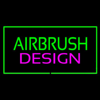 Green Airbrush Design Pink Green Border Leuchtreklame
