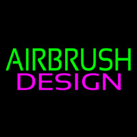 Green Airbrush Pink Design Leuchtreklame