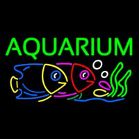 Green Aquarium Fish 2 Leuchtreklame