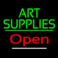 Green Art Supplies With Open 3 Leuchtreklame