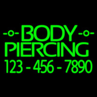Green Body Piercing With Phone Number Leuchtreklame
