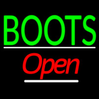 Green Boots Open Leuchtreklame