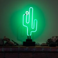 Green Cactus Desktop Leuchtreklame