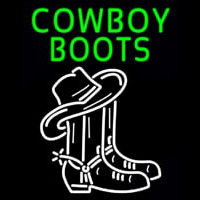 Green Cowboy Boots With Logo Leuchtreklame