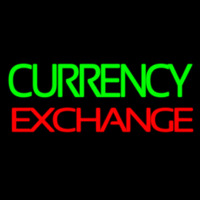 Green Currency E change Leuchtreklame