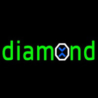 Green Diamond Logo Leuchtreklame