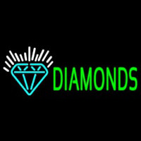 Green Diamonds Logo Leuchtreklame