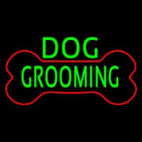 Green Dog Grooming Red Bone Leuchtreklame