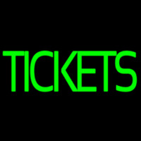 Green Double Stroke Tickets Leuchtreklame