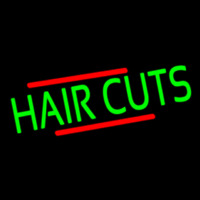 Green Hair Cuts Leuchtreklame