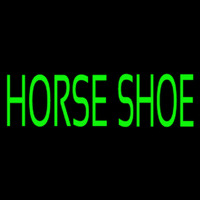 Green Horse Shoe Leuchtreklame