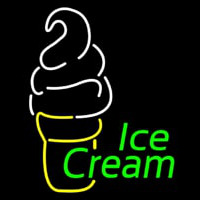 Green Ice Cream Logo Leuchtreklame