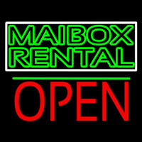 Green Mailbo  Rental Block With Open 1 Leuchtreklame