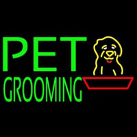 Green Pet Grooming Block 1 Leuchtreklame