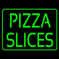 Green Pizza Slices Leuchtreklame