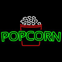 Green Pop Corn Logo Leuchtreklame