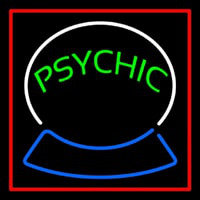 Green Psychic Logo Red Border Leuchtreklame