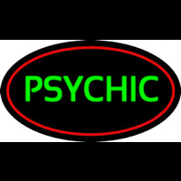 Green Psychic With Red Border Leuchtreklame