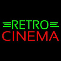 Green Retro Red Cinema Leuchtreklame