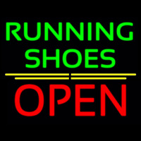 Green Running Shoes Open Leuchtreklame
