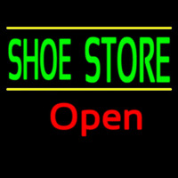Green Shoe Store Open Leuchtreklame