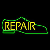 Green Shoe Yellow Repair Leuchtreklame