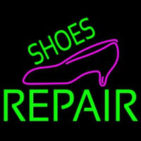 Green Shoes Repair Pink Sandal Leuchtreklame