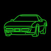 Green Sport Car Leuchtreklame