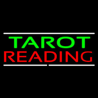 Green Tarot Red Reading And White Line Leuchtreklame