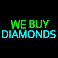 Green We Buy Turquoise Diamonds Leuchtreklame