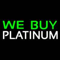Green We Buy White Platinum Leuchtreklame