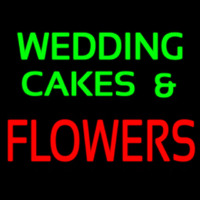 Green Wedding Cakes And Red Flowers Leuchtreklame