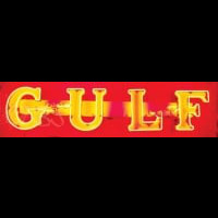 Gulf Gasoline Leuchtreklame