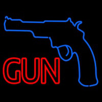 Gun With Logo Leuchtreklame