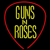 Guns N Roses Guitar Pick Rock Band Leuchtreklame