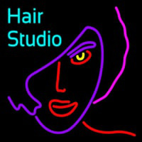 Hair Studio Girl Logo Leuchtreklame