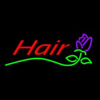 Hair With Flower Logo Leuchtreklame