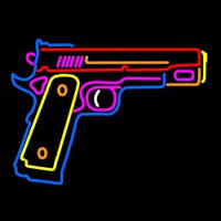 Hand Gun Leuchtreklame