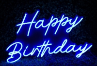 Happy Birthday Leuchtreklame