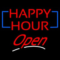 Happy Hour Cursive Open Leuchtreklame