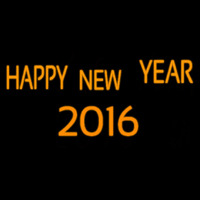 Happy New Year 2016 Leuchtreklame